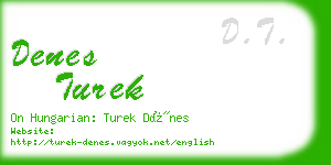 denes turek business card